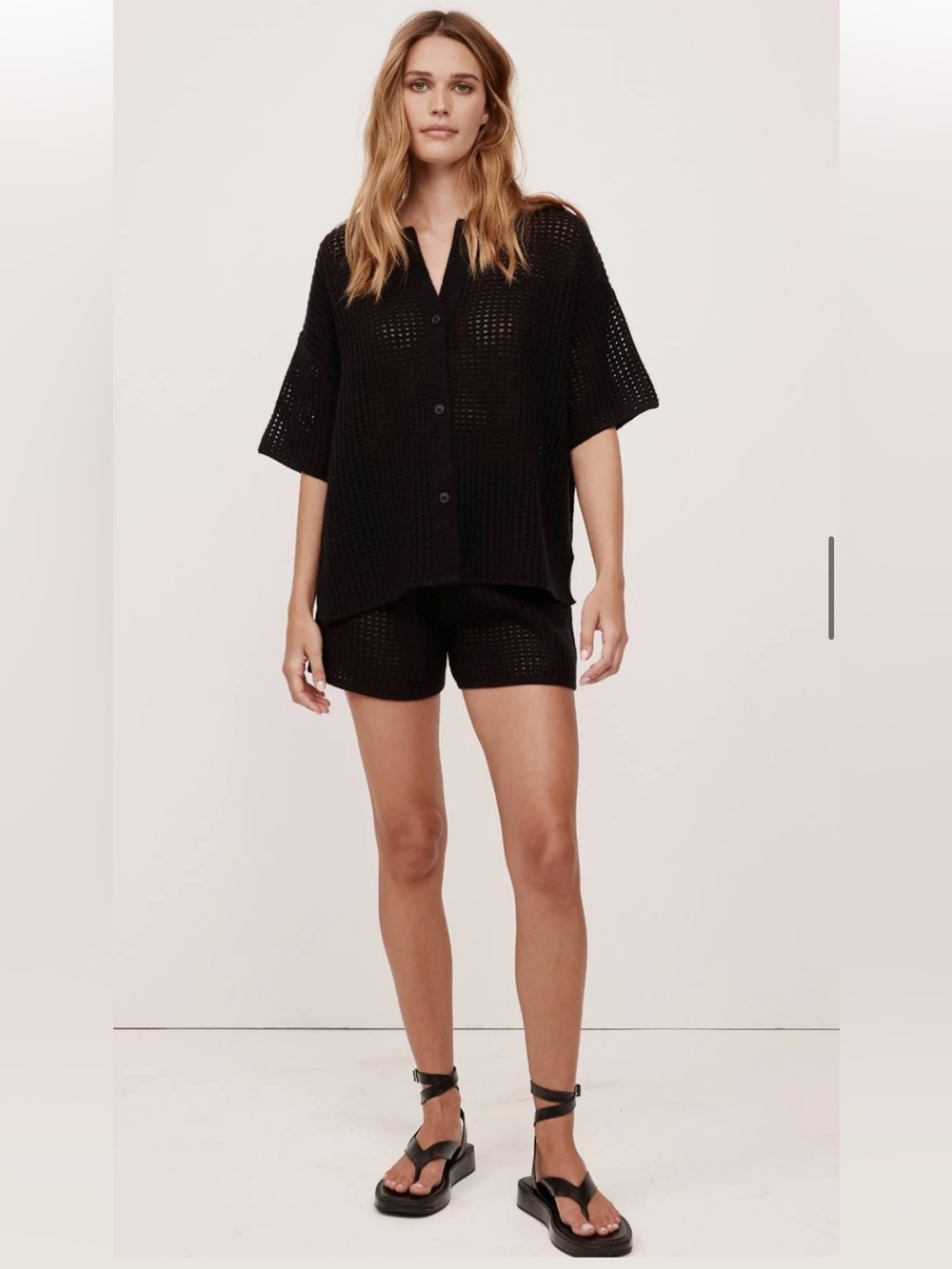 NakedCashmere Black Cashmere Knit set